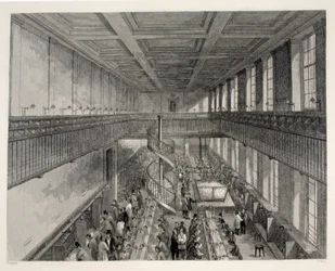 General Post Office, Letter Carriers Room arranged for dispatch of newspapers